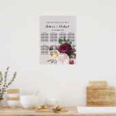 Elegant chic burgundy poster (Keuken)