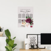 Elegant chic burgundy poster (Thuiskantoor)