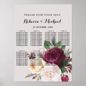 Elegant chic burgundy poster (Voorkant)