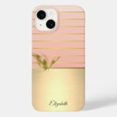 Elegant Chic Butterfly Gold Striped Case-Mate iPhone Case (Achterkant)