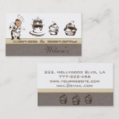 Elegant chic cake & bakkerij visitekaartje (Voorkant / Achterkant)