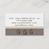 Elegant chic cake & bakkerij visitekaartje (Achterkant)