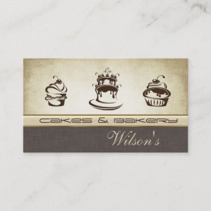 Elegant chic cake & bakkerij visitekaartje