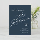 Elegant Chic Calligraphy Rehearsal Dinner Kaart (Staand voorkant)