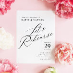 Elegant Chic Calligraphy Rehearsal Dinner Kaart<br><div class="desc">Elegant Chic Calligraphy Rehearsal Dinner Invitation</div>