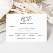 Elegant Chic Calligraphy Wedding RSVP Kaart