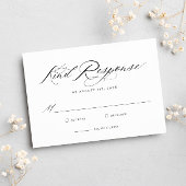 Elegant Chic Calligraphy Wedding RSVP Kaart
