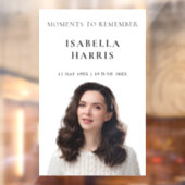 Elegant Chic Celebration of Life Window Cling Raamsticker (Vel 2)