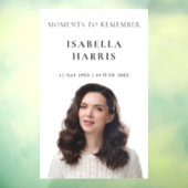 Elegant Chic Celebration of Life Window Cling Raamsticker (Vel 3)