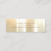 Elegant Chic Charming, Faux Gold, Gold Lace Mini Visitekaartje (Achterkant)