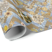 Elegant Chic Chiny Chevron Golden Velvet Cadeaupapier (Rol Hoek)