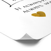 Elegant Chic Christelijke Love Bijbel Verse Typogr Poster (Hoek)