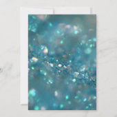 Elegant chic classy blue glitter Wedding Invitatio Kaart (Achterkant)