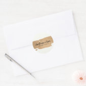 ELEGANT CHIC COPPER BLACK BRUSH STROKE CALLIGRAPHY RONDE STICKER (Envelop)