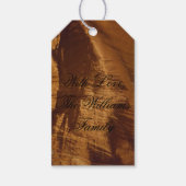 Elegant Chic Copper Brown Festive Cadeaulabel (Voorkant)