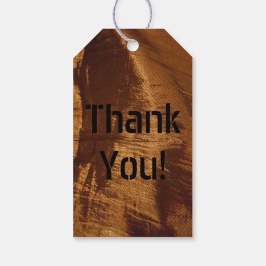 Elegant Chic Copper Brown Festive Cadeaulabel (Achterkant)