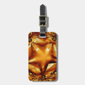Elegant Chic Copper Gold Kerstster Bagagelabel (Voorkant verticaal)