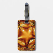 Elegant Chic Copper Gold Kerstster Bagagelabel (Achterkant verticaal)