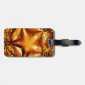 Elegant Chic Copper Gold Kerstster Bagagelabel (Achterkant horizontaal)