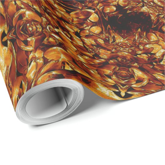 Elegant Chic Copper Gold Kerstster Cadeaupapier (Rol Hoek)