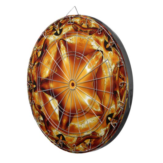 Elegant Chic Copper Gold Kerstster Dartbord (Voorkant Rechts)
