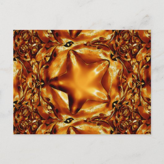 Elegant Chic Copper Gold Kerstster Feestdagenkaart (Voorkant)