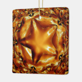 Elegant Chic Copper Gold Kerstster Keramisch Ornament (Links)