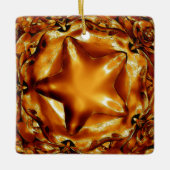 Elegant Chic Copper Gold Kerstster Keramisch Ornament (Voorkant)