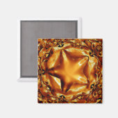 Elegant Chic Copper Gold Kerstster Magneet (Voorkant / Achterkant)