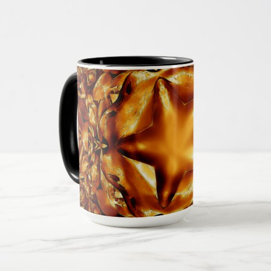 Elegant Chic Copper Gold Kerstster Mok (Voorkant links)