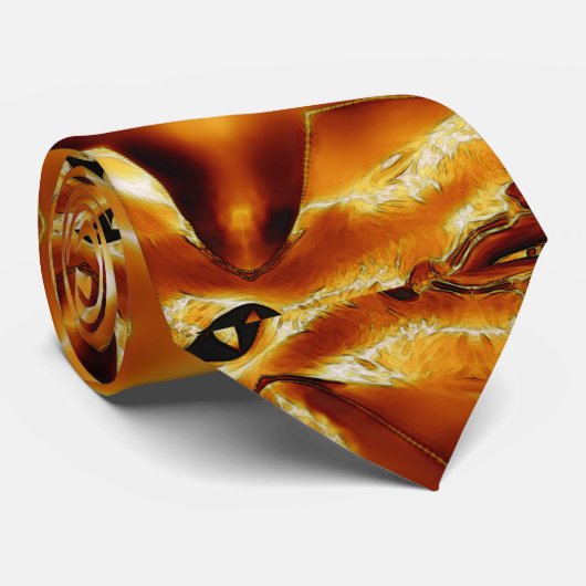 Elegant Chic Copper Gold Kerstster Stropdas (Opgerold)