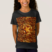 Elegant Chic Copper Gold Kerstster T-shirt (Voorkant)