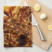 Elegant Chic Copper Gold Kerstster Theedoek (Quarter Fold)