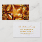 Elegant Chic Copper Gold Kerstster Visitekaartje (Voorkant / Achterkant)