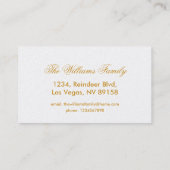 Elegant Chic Copper Gold Kerstster Visitekaartje (Achterkant)