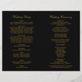 Elegant Chic Corner Ivory Rozen Wedding Programme (Achterkant)