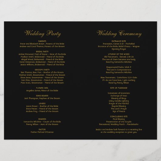 Elegant Chic Corner Ivory Rozen Wedding Programme (Achterkant)