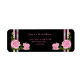 Elegant Chic Corner Rose Bouquet Wedding Etiket (Voorkant)