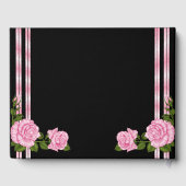 Elegant Chic Corner Rose Bouquet Wedding Gastenboek (Achterkant)