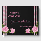 Elegant Chic Corner Rose Bouquet Wedding Gastenboek (Voorkant)