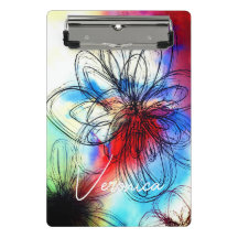 Elegant Chic Dahlia Floral Abstracte handtekening