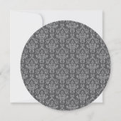 Elegant Chic Damask Art Deco Grey Formal Wedding Save The Date (Achterkant)