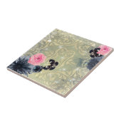 Elegant Chic Damask Butterflies Flowers Tegeltje (Zijkant)