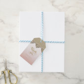 Elegant Chic, Damask, Glittery, Hartelijk dank Cadeaulabel (Met Touw)