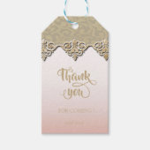 Elegant Chic, Damask, Glittery, Hartelijk dank Cadeaulabel (Voorkant)