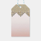 Elegant Chic, Damask, Glittery, Hartelijk dank Cadeaulabel (Achterkant)