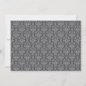 Elegant Chic  Damask Grey Formal Wedding Kaart (Achterkant)