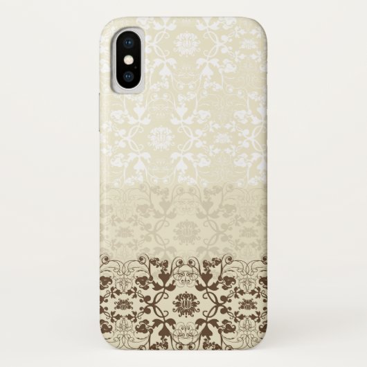  Elegant Chic Damask Lace Florals afgesloten Case-Mate iPhone Case (Achterkant)