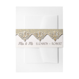 Elegant Chic Damask Uitnodigingen Wikkel