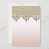 Elegant Chic Damask Vrijgezellenfeest Kaart (Achterkant)